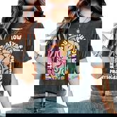 Retro Physical Therapy Boho Flowers Pediatric Pt Graduation Women's Oversized Comfort T-Shirt