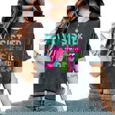 Sister Of The Three Rex Birthday Dinosaur Family Matching Women's Oversized Comfort T-Shirt