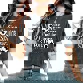 Soccer Sister Here For The Snacks Sister Of A Soccer Player Women's Oversized Comfort T-Shirt