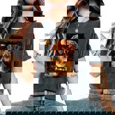 Vintage 90S Dachshund Howling At The Moon Wiener Dog Mom Women's Oversized Comfort T-Shirt