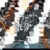 Women's My Heart Is On That Stage Dance Mom Music Dad School Play Women's Oversized Comfort T-Shirt