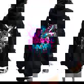 Cool Baseball Mom Neon Drip Sports Fan Women Oversized Hoodie Back Print