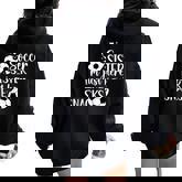 Soccer Sister Here For The Snacks Sister Of A Soccer Player Women Oversized Hoodie Back Print