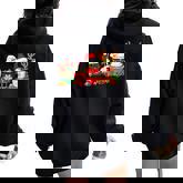 Cute Christmas Coffee Snowman Deer Santa Coffee Xmas Women Oversized Hoodie Back Print