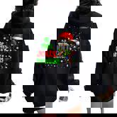 Is This Jolly Enough Black Cat Pjs Christmas Xmas Women Women Oversized Hoodie Back Print