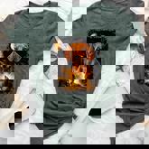 Vintage 90S Dachshund Howling At The Moon Wiener Dog Mom Bella Canvas T-shirt