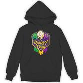 Baseball Ice Cream Respect The Drip Mardi Gras Carnival Boys Hoodie
