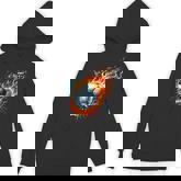 Flaming Soccer Ball On Fire Colorful Splash Sports Lover Fan Hoodie