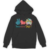 Peace Love Bingo Bingo Lover Leopard Print Heart Hoodie