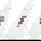 Buck White Tail Deer Hunting Hunter Distressed American Flag Hoodie