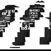 Biker Papa Us Flag Motorcycle Patriot Dad Daddy Grandpa Men T-Shirt