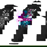 Cool Baseball Mom Neon Drip Sports Fan T-Shirt