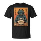 Eating Ramen Japanese Monster Game Lover Birthday T-Shirt
