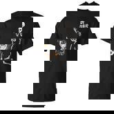 Halloween Australian Shepherd And Skeleton T-Shirt