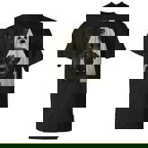 Halloween Selfie Black Lab With Bear Ghost Costume Meme T-Shirt