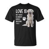 Love Is White English Cream Golden Retriever Mom Dog Puppy T-Shirt