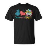 Peace Love Bingo Bingo Lover Leopard Print Heart T-Shirt