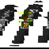 Proud Jamaican Afro Black Woman Jamaica Flag T-Shirt