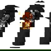 Vintage 90S Dachshund Howling At The Moon Wiener Dog Mom T-Shirt