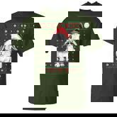 Ugly Christmas Sweater Rabbit Lover Santa Hat Holiday T-Shirt