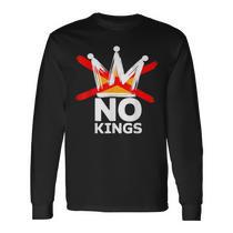 No Kings October 18 No Kings Day Long Sleeve T-Shirt - Seseable