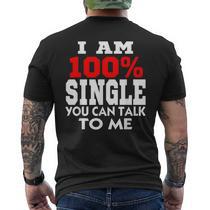 I Am Single Want My Number Men's T-shirt Back Print - Monsterry