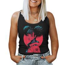 Creepy Anime Girl Japan Japanese Horror Grunge Harajuku Women Tank
