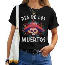 T-shirt Dia De Los Muertos - Design Mexicain Style Jour Des Morts - Pour Adultes, Ados, Enfants - Idéal Fête, Déguisement, Soirée à Thème