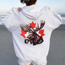 LE DRAPEAU CANADIEN De L'Erable Fire Canada T-Shirt À Coupe Large Pour