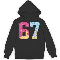 67 Ice Cream Drip Meme Six Seven Gen Alpha Slang On Back Hoodie