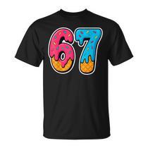 Six Seven Baseball Ice Cream Drip Cool 67 Gen Alpha Slang T-Shirt