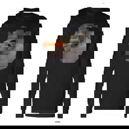 Kugelfisch Der Eine Karotte Isst Meme Lustige Blowfish Dank-Meme Langarmshirts - Seseable