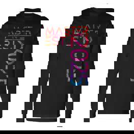 Master Est 2025 Abschluss Outfit Buntes Motiv Outfit Langarmshirts - Seseable