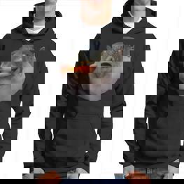 Kugelfisch Der Eine Karotte Isst Meme Lustige Blowfish Dank-Meme Kapuzenpullover - Seseable