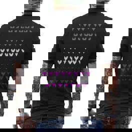 Asexualität Ace Herz Lgbt Pride T-Shirt mit Rückendruck - Seseable