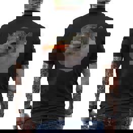 Kugelfisch Der Eine Karotte Isst Meme Lustige Blowfish Dank-Meme T-Shirt mit Rückendruck - Seseable