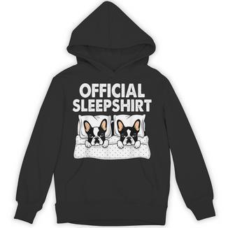 Boston Terrier Dog Official Sleep Pajamas Nightgown Unisex Hoodie - Bostonterriersmerch.com