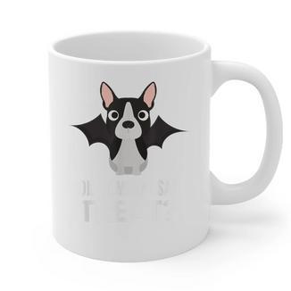 Boston Terrier Halloween Shirt Did Someone Say Treat Graphic Print Coffee Mug - Bostonterriersmerch.com