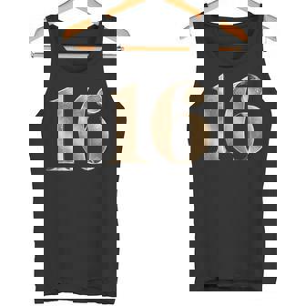 16 16 誕生日 お気に入り 数字 フルール・ド・リス デザイン タンクトップ - Kawaiitshirt