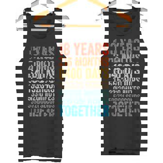 18年目の記念日 彼 彼女 カップル 18回目の結婚 タンクトップ - Kawaiitshirt