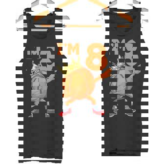 8º Cumpleaños Baloncesto 8 Años Baloncesto Usando Una Corona Camiseta sin mangas - Regaloses