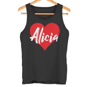 Amo A Alicia Primer Nombre Yo Corazón Camiseta sin mangas - Regaloses