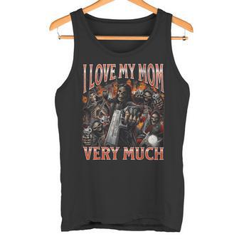Amo A Mi Mamá Muy Divertido Pirata De Memes De Esqueleto Duro Camiseta sin mangas - Regaloses