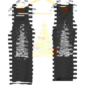 Arbre De Noël En Forme De Livre Pour Les Lecteurs Et Les Amateurs De Livres Débardeur e - Cadeauxyz