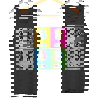 Arte Pop Micrófono Amantes Y Artistas De La Música Camiseta sin mangas - Regaloses