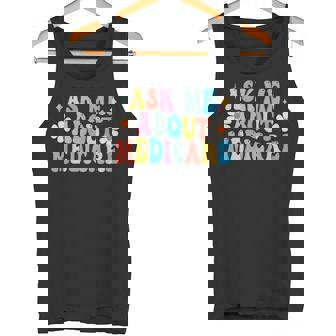 Ask Me About Medicare Insurance Agent Broker Sales Marketing Tank Top | Mazezy