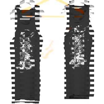 Astronaut Playing Bass Guitar Bassist Musician Guitar Player Tank Top | Mazezy