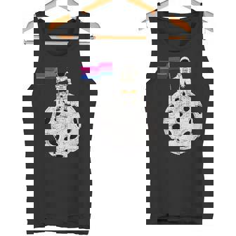 Astronauta Bisexual En La Luna Bandera Bi Pride Camiseta sin mangas - Regaloses