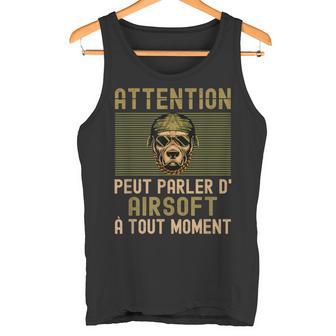 Attention Airsoft Airsofter Bille Humouroft Airlogan Fan Débardeur e - Cadeauxyz