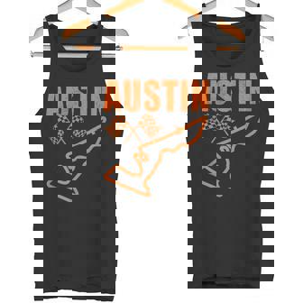 Austin Race Track Car Racing Flag Racer Tank Top | Mazezy